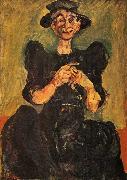 Woman Knitting Chaim Soutine